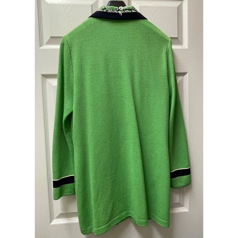 Vintage St. John Collection By Marie Gray Santana Knit Green Blazer Jacket Sz 10 - Picture 9 of 16